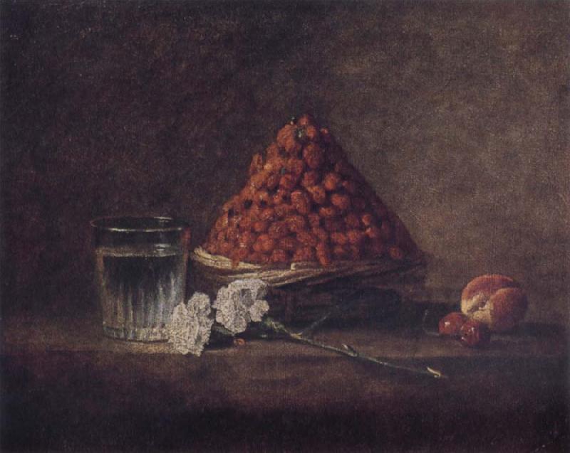 Jean Baptiste Simeon Chardin Still Life wtih Basket of Strawberries Germany oil painting art